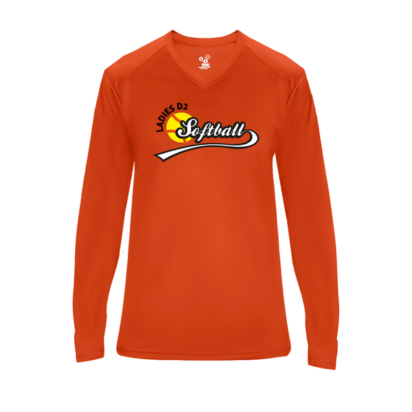 Villages Ladies D2 Softball Long Sleeve Performance Shirt