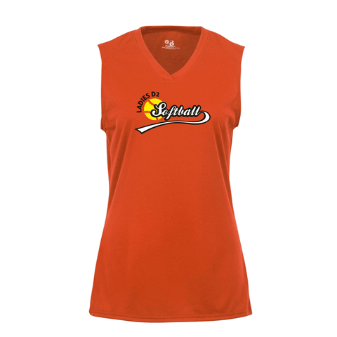 Villages Ladies D2 Softball Sleeveless Tank Performance Shirt
