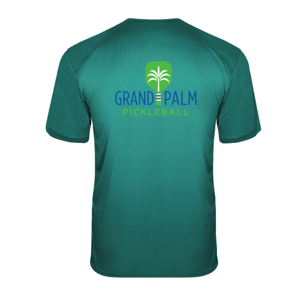 Grand Palm Pickleball Men's Performance Short Sleeve Crew Neck Shirt