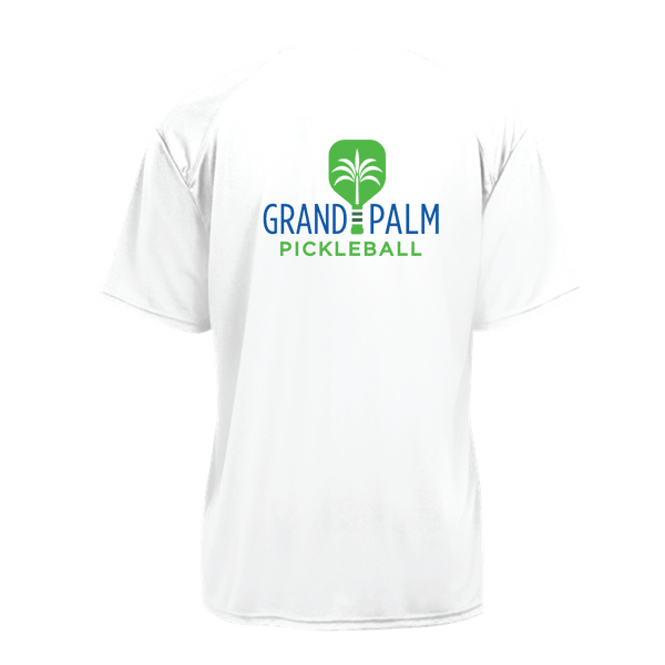 Grand Palm Pickleball Men's Performance Short Sleeve Crew Neck Shirt