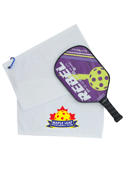 Maple Leaf Pickleball Embroidered Towel