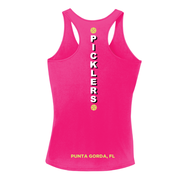 2024 Peace River Picklers Pickleball Ladies Performance Racerback Shirt - Design 4