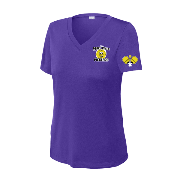 2024 Peace River Picklers Pickleball Ladies Performance Short Sleeve Shirt - Design 4