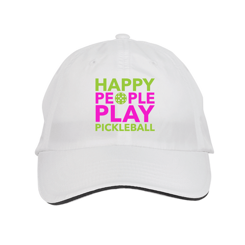 RESERVED FOR SHARON - Happy People Play Pickleball Embroidered Performance Dri-Fit Hat